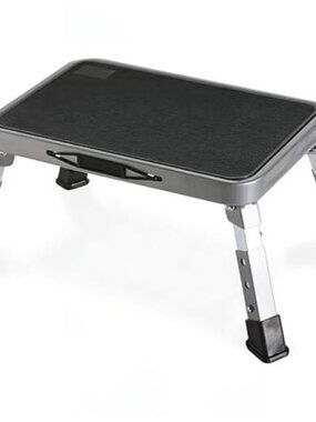 3 Levels Adjustable Folding Step Stools for Adults, Sturdy Metal RV Step, Safer